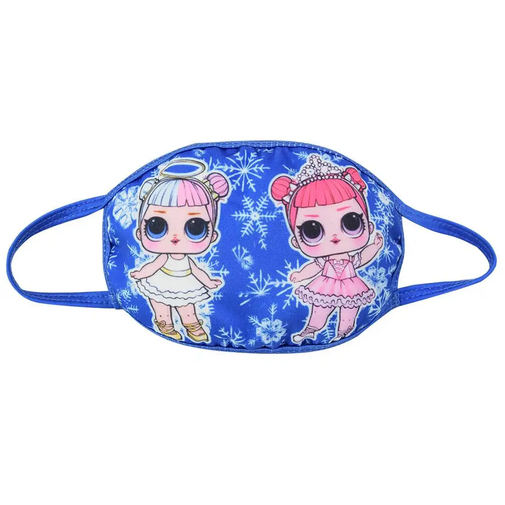 Многоразовые Мультяшные маски L.O.L для девочек лица из хлопка с куклой-сюрпризом