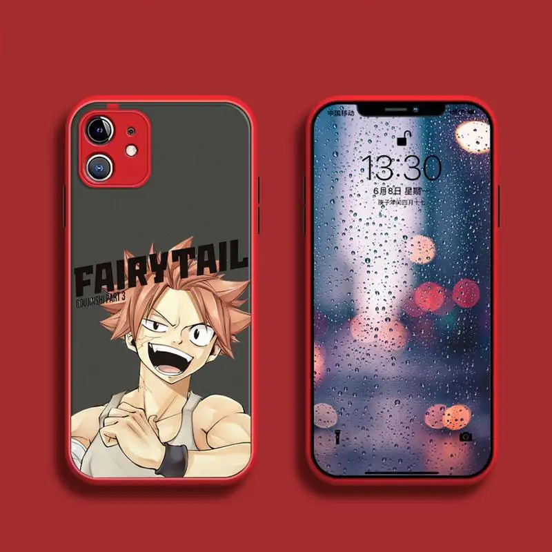 

Anime Fairy Tail Phone Case For iPhone 13 12 11 Mini Pro XR XS Max 7 8 Plus X Matte transparent Back Cover