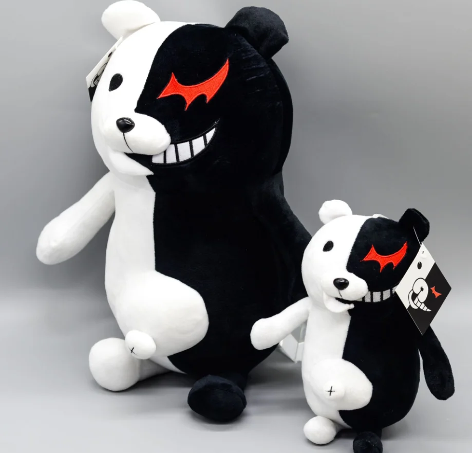 Плюшевый черный и белый медведь monokuma плюшевые игрушки данганронпа мономедведь