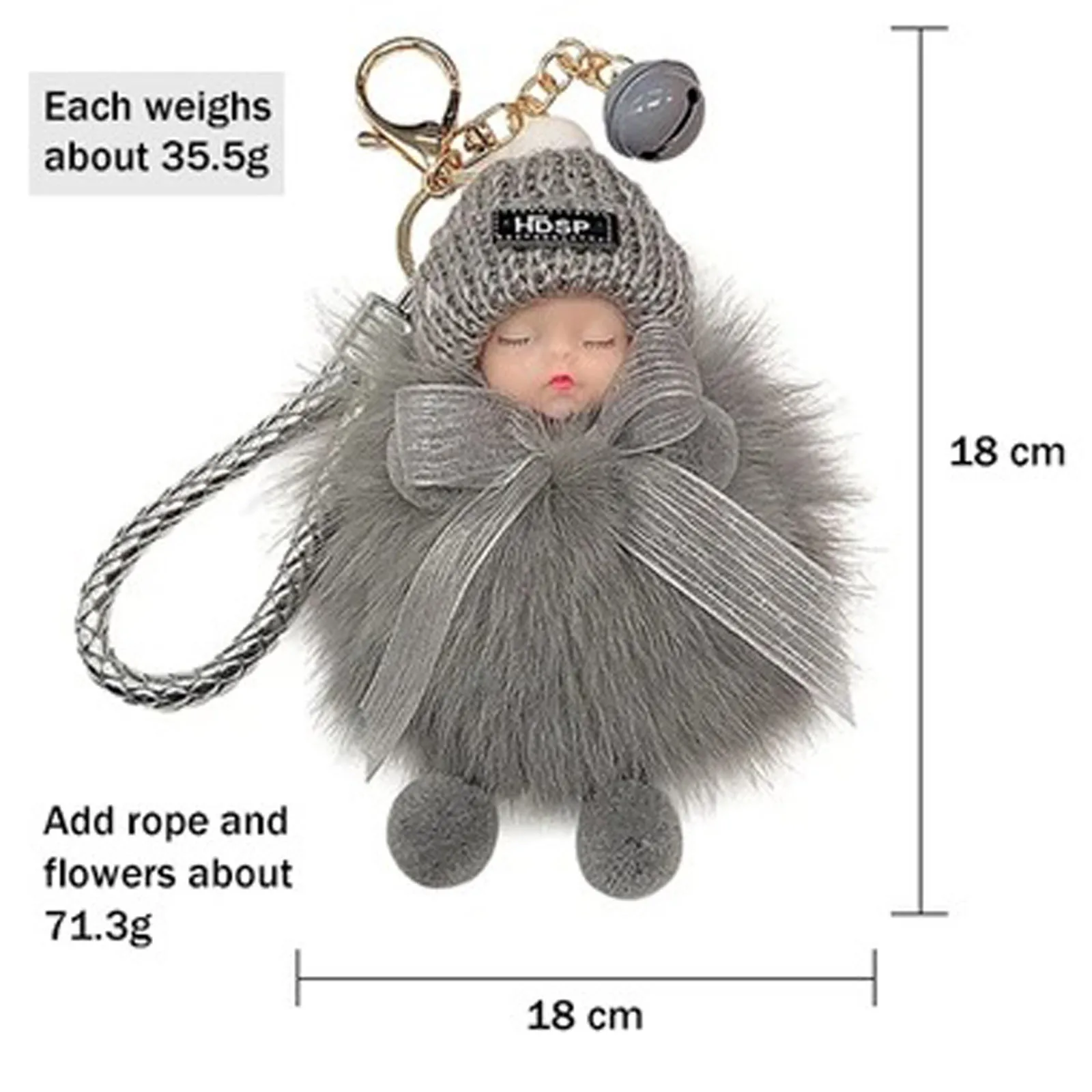 

Cute Plush Doll & Rose car keychain Valentine's day pendants Lovely Ornaments Keychain Gifts Home Decorations drop ship New 2021