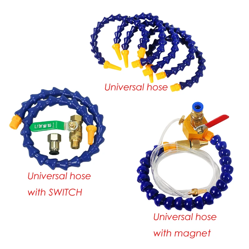 

5pcs/lot Round Nozzle Coolant Pipes Water Oil Coolant Pipe Hose Cooling Tube for Engraving Machine Tools with Switch/Magnet