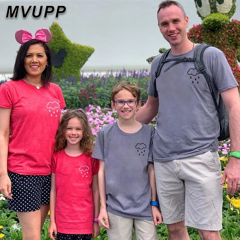 Футболка хлопковая с принтом Мама и я|Сочетающаяся одежда для семьи| |