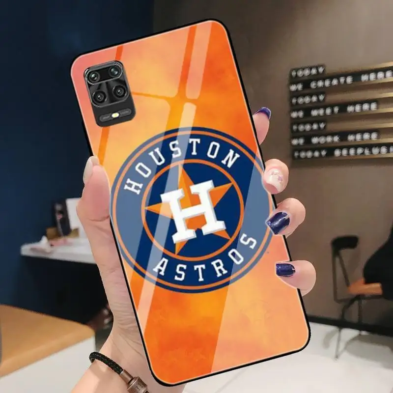 

ZFGHSHYQ Houston Astros Phone Case For Redmi4X 5 Plus 6 A Note 4 5 6 Pro 7 Xiaomi6 8 SE MIX2 S Note3 Tempered Glass