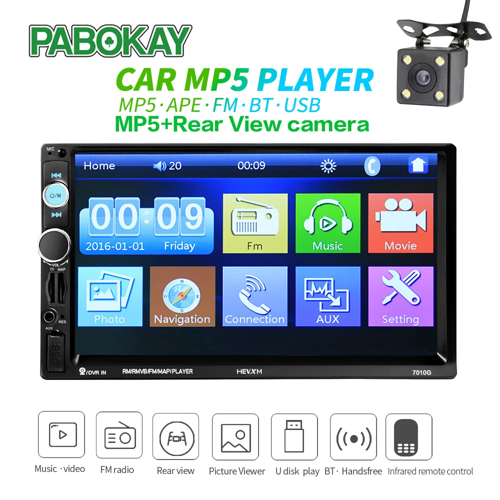 Автомагнитола 2 din с GPS-навигацией мультимедийный плеер на руль камерой Bluetooth