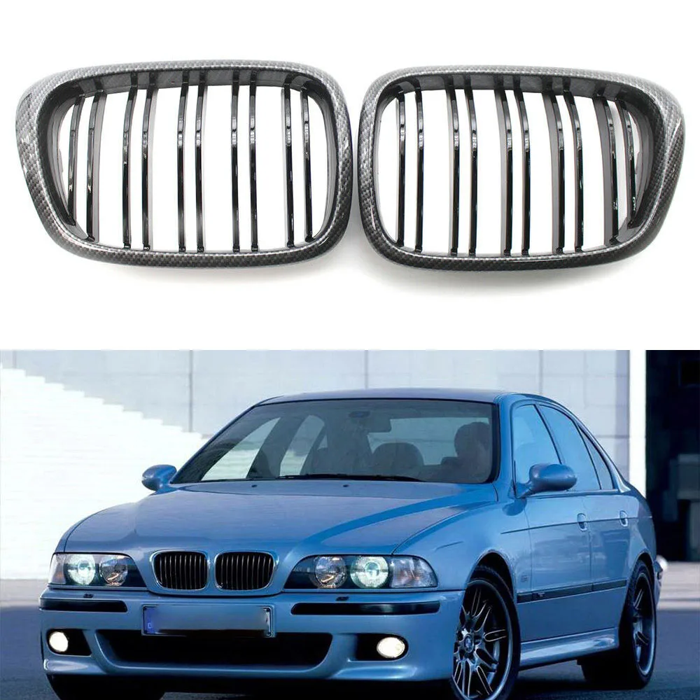 

Carbon Fiber Printed Front Kidney Grille Grill Fit For BMW E39 525 528 1999-2003