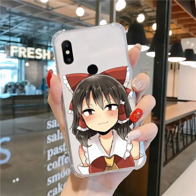 Чехол для телефона с аниме Hakurei Reimu прозрачный Xiaomi cc max mix note 3 2 6 8 5 10 11 9 play x s se lite pro |