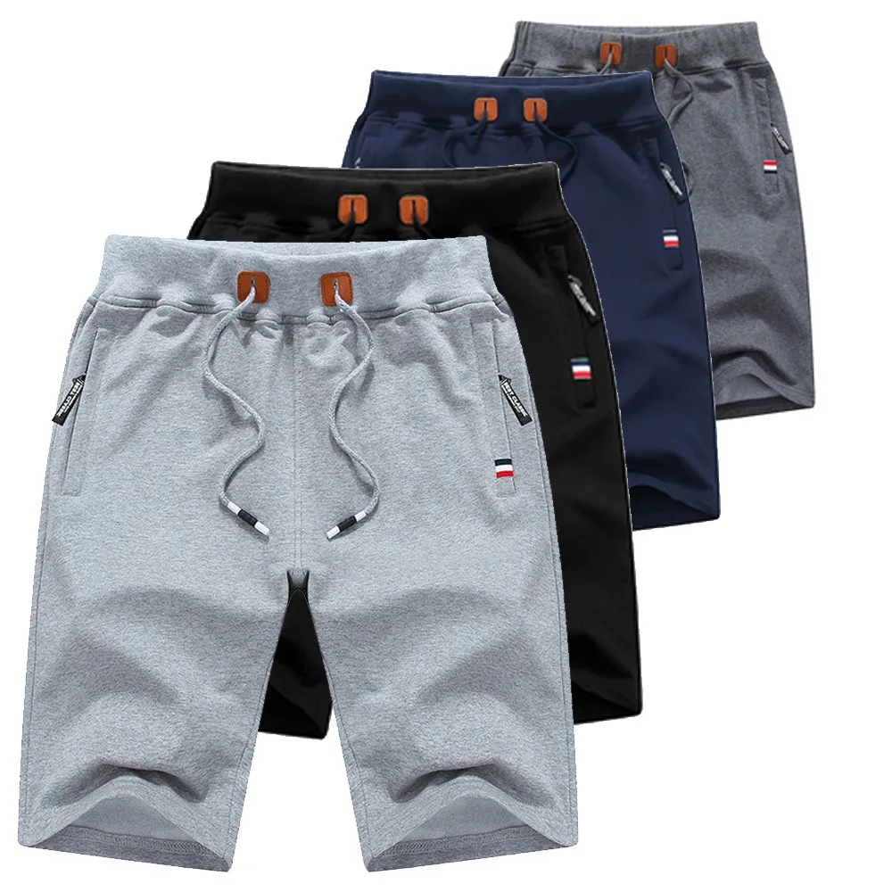 Модные мужские повседневные шорты с карманами на молнии брюки и облегающие штаны