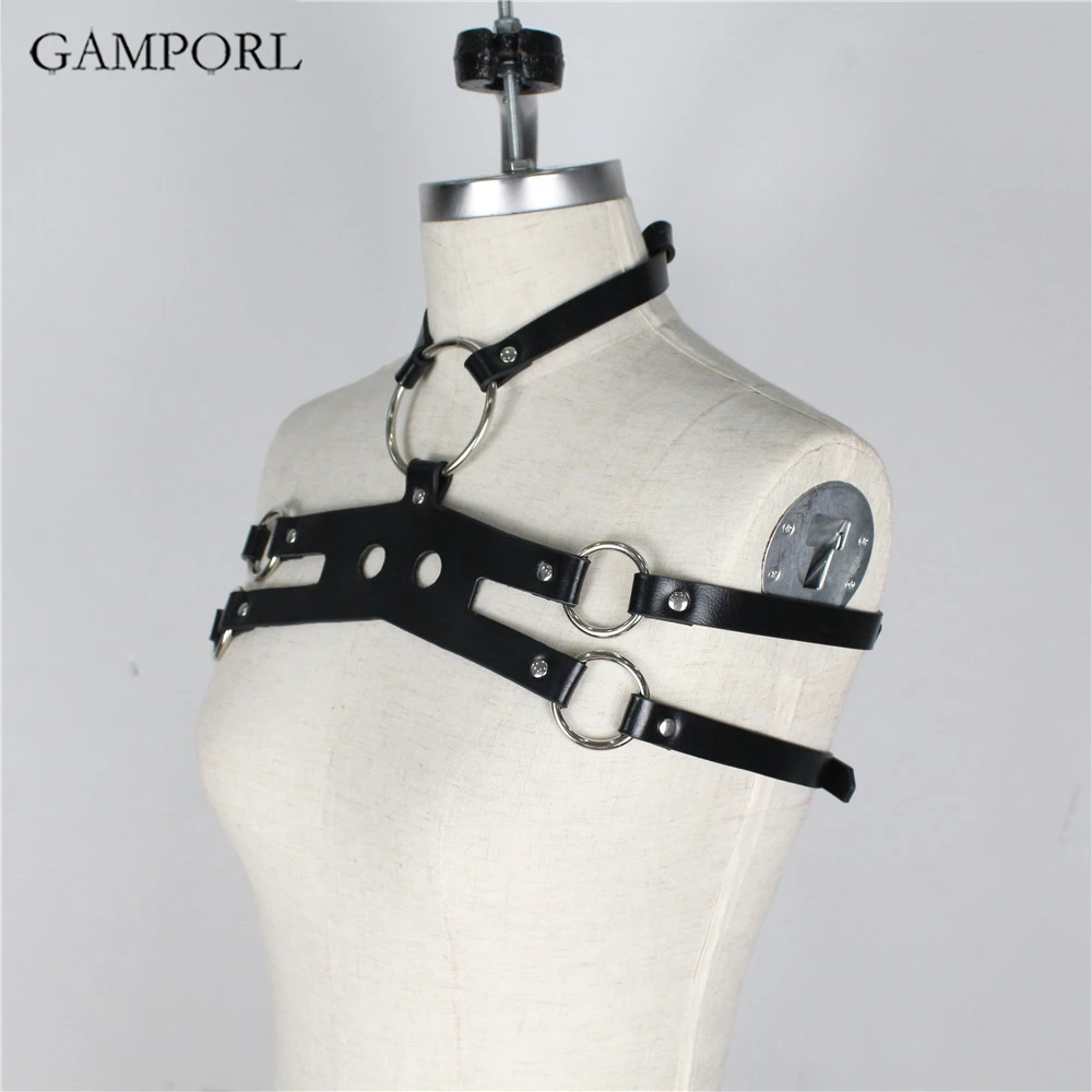 GAMPORL кожаный ремень грудь Связывание эротическое сексуальное женское БДСМ белье