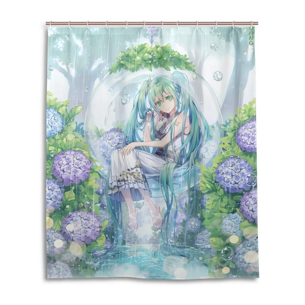 Hatsune аниме Мику девушка Ванна водонепроницаемый ткань занавески для душа