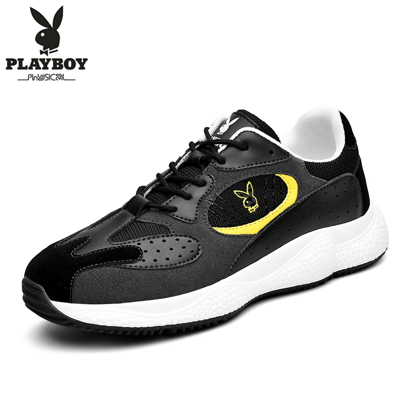 

PLAYBOY New Running Shoes Men Outdoor Antislip Running Sneakers for Men Warm Breathable Trainer Lace-up Male Shoes
