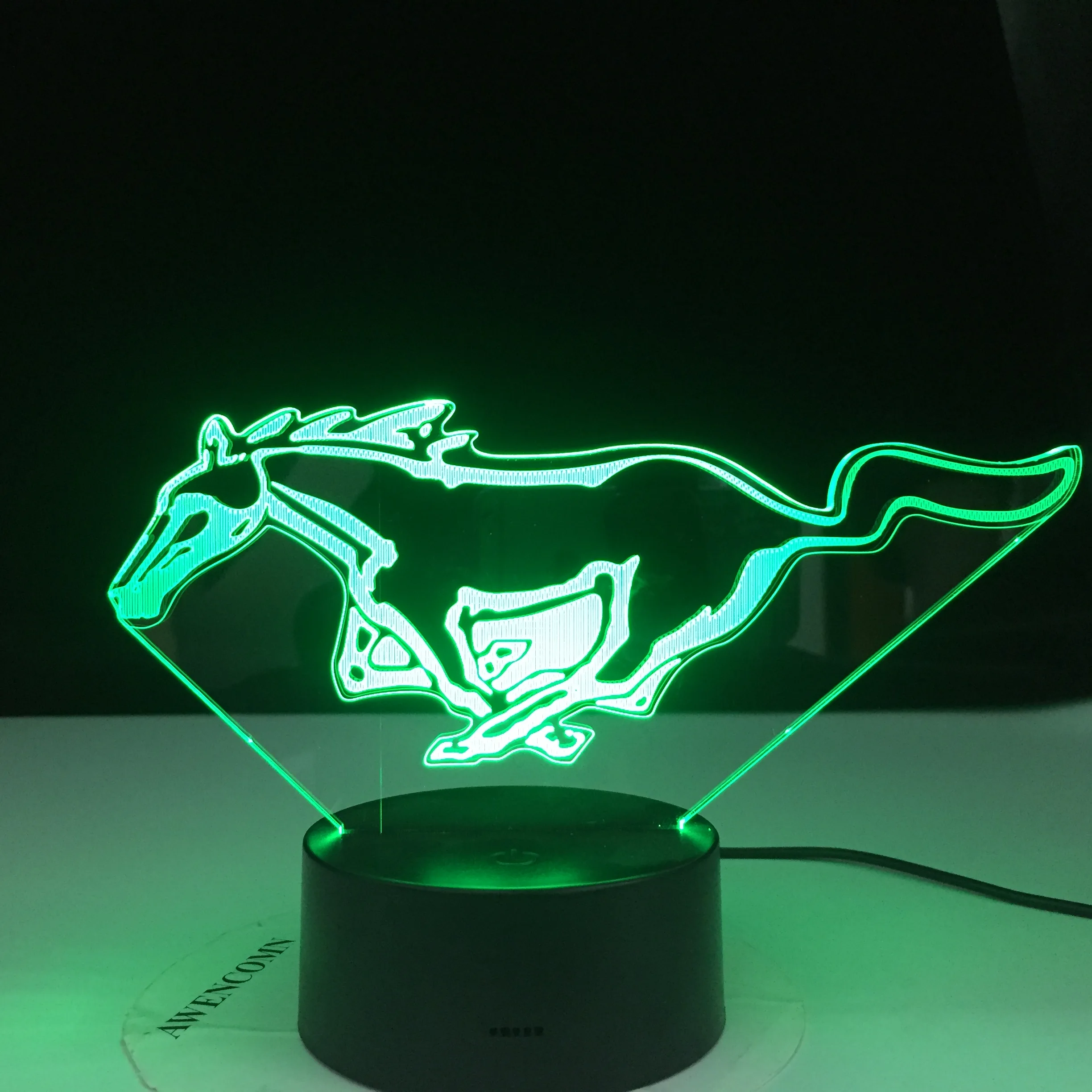 Светодиодный светильник для бега с лошадью меняющий цвет ночник USB новинка