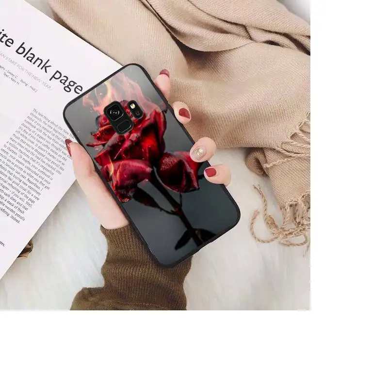 

Yinuoda Glowing rose in the dark Phone Cover For Samsung Galaxy A50 A30 A71 A40 S10E A60 A50s A30s Note 8 9 S10 Plus S10 S20 S8