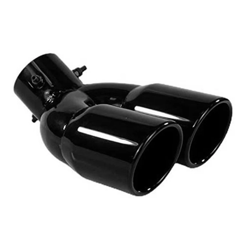 

Universal Dual Rear Noise Canceller Car Exhaust Pipe Muffler Tail Pipe Double Outlet Tailpipe Car Accessories