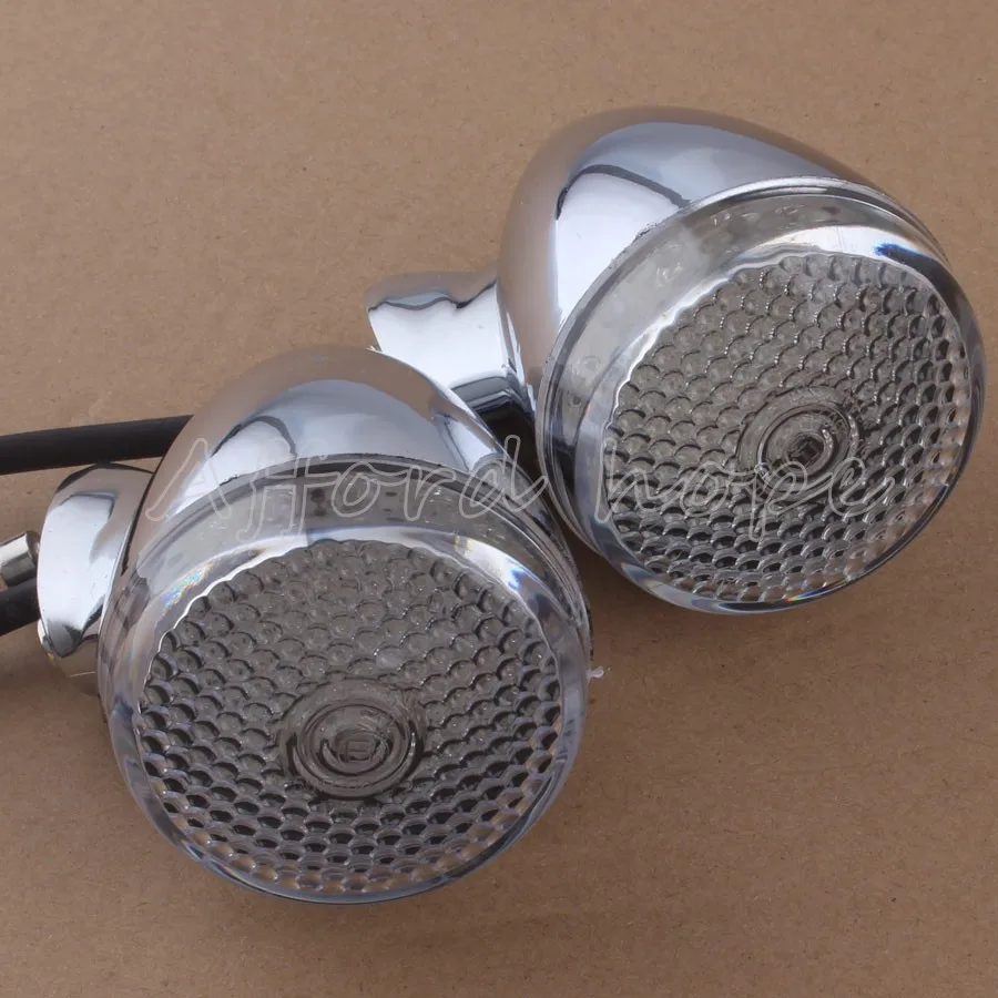 4 шт. хромированный передний задний мотоциклетный светодиодный Янтарный