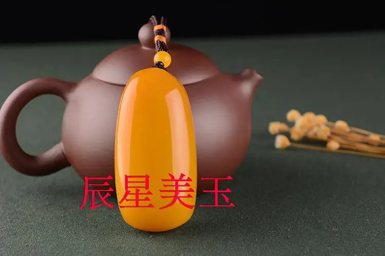 Модный huanglongyu оригинальный камень большой руль мужской куриное масло Руль Кулон |