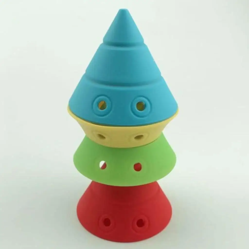 

Plastic Stacking Nesting & Block Stacker Learning Building Tower Bath Beach Squeeze Toys