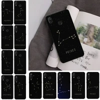 fhnblj 12 constellations zodiac signs phone case for redmi note 8pro 8t 9 redmi note 6pro 7 7a 6 6a 8 5plus note 9 pro case