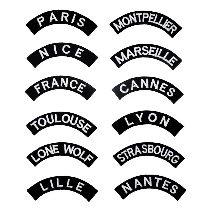 Париж Франция красивые Канны Лион Лилль нантс Именные Бирки вышитые нашивки