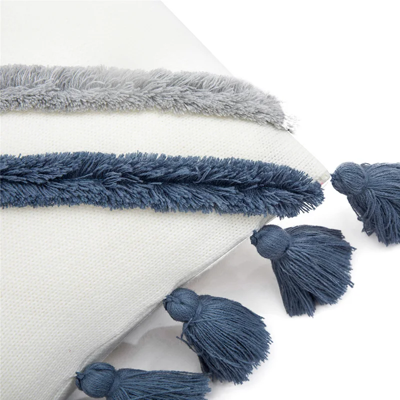 

Regina Cute Throw Pillow Cover Lovely Tassels Stripe Girl Cushion Cover Fashion Sweet Backrest Decorative Cushion Pillow Case