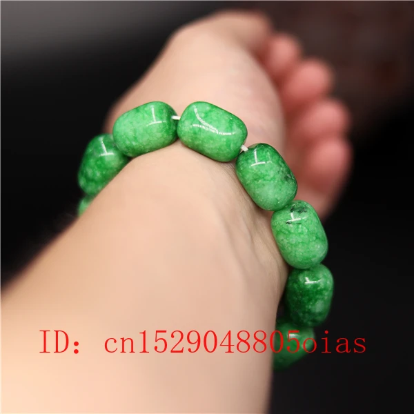 Натуральный зеленый нефритовый бисер браслет Шарм жадеит ювелирные изделия