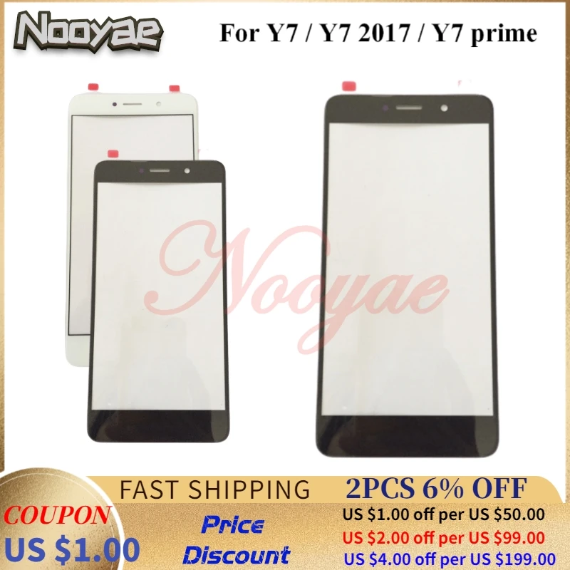 

5.5" Black/White Outer Glass Screen For Huawei Y7 Prime 2017 Touch Sensor Glass Lens Front Panel ( Not Touch Screen Digitizer )