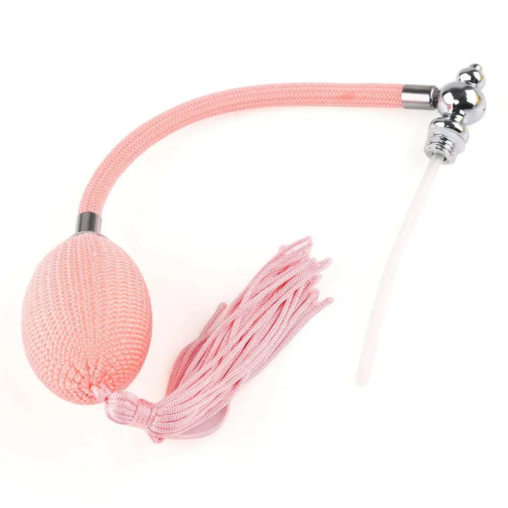 Винтажный хрустальный флакон для духов розовый длинный распылитель