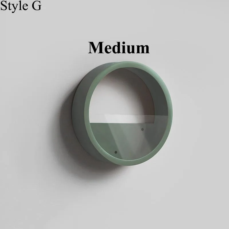 G (Medium Style) Простая круглая цветная настенная ваза, железная суккулентная растительная стеклянная горшок для комнатных цветов, креативный домашний декор, офисное настенное украшение бонсай - Цвет: G (Medium Style)