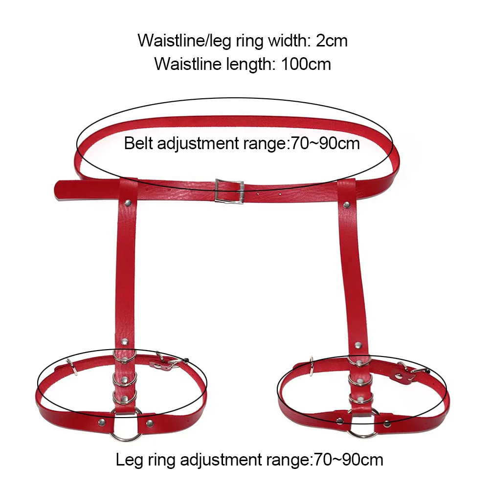 Ног эротическое женское белье бедра кобура подвязки PU + сплав Harajuku талии