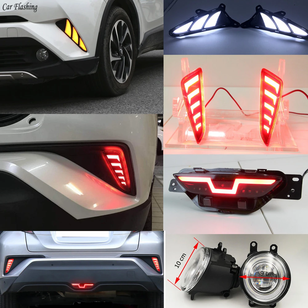 Автомобильная проблесковая 1 комплект для Toyota CHR C HR 2016 2017 2018 2019 светодиодный