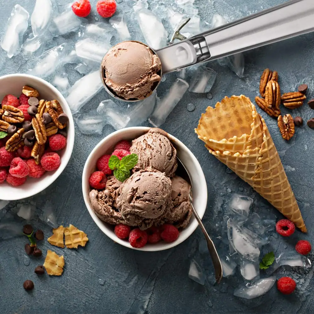 

Ice Cream Scoop Stainless Steel Ice Cream Spoon Watermelon Baller Scoop Fruit Dessert Spoon Ice Cream Ball Maker Kitchen Tools