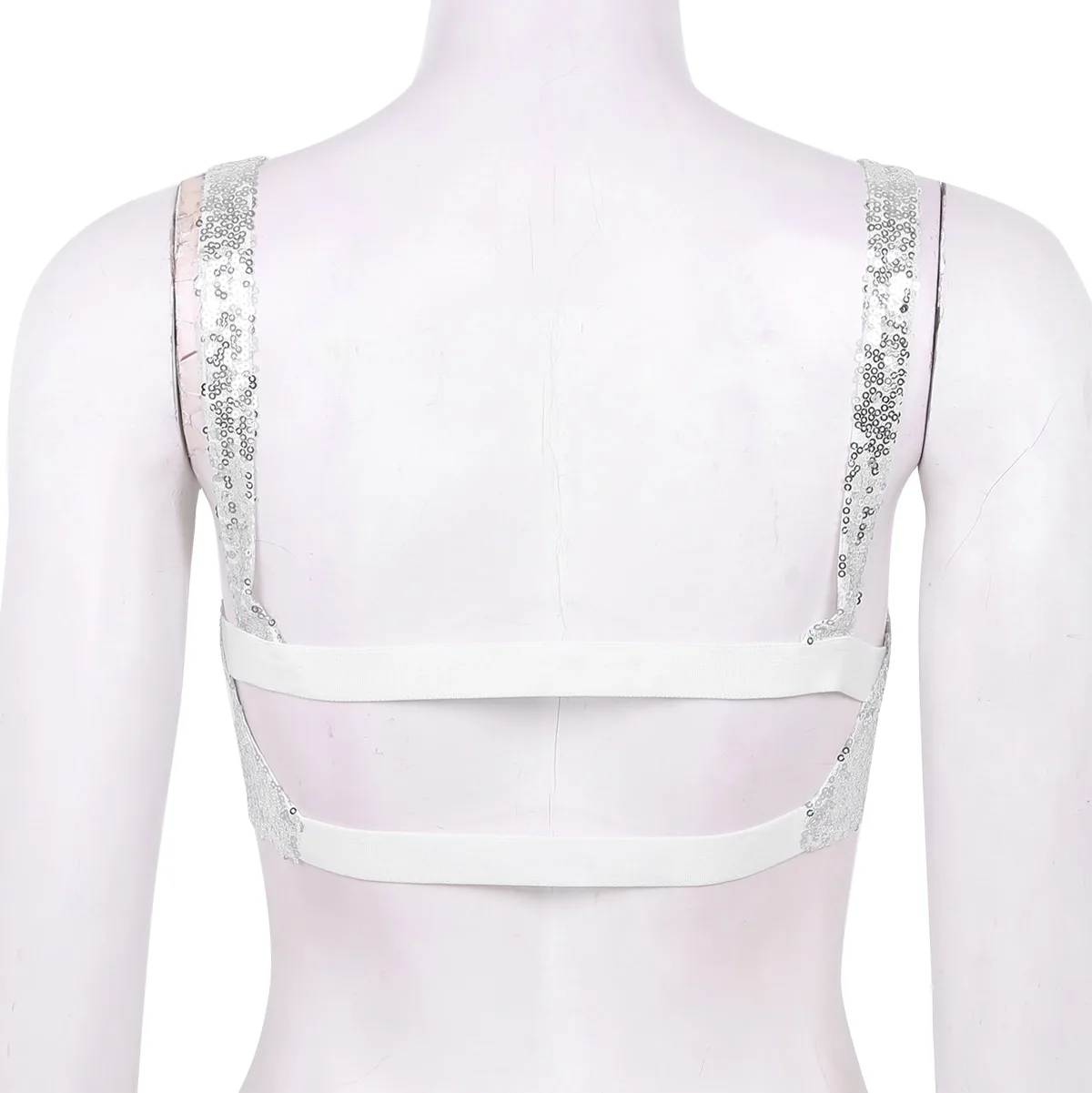 ChicTry Блестящий бюстгальтер на широких лямках с блестками для ночного клуба