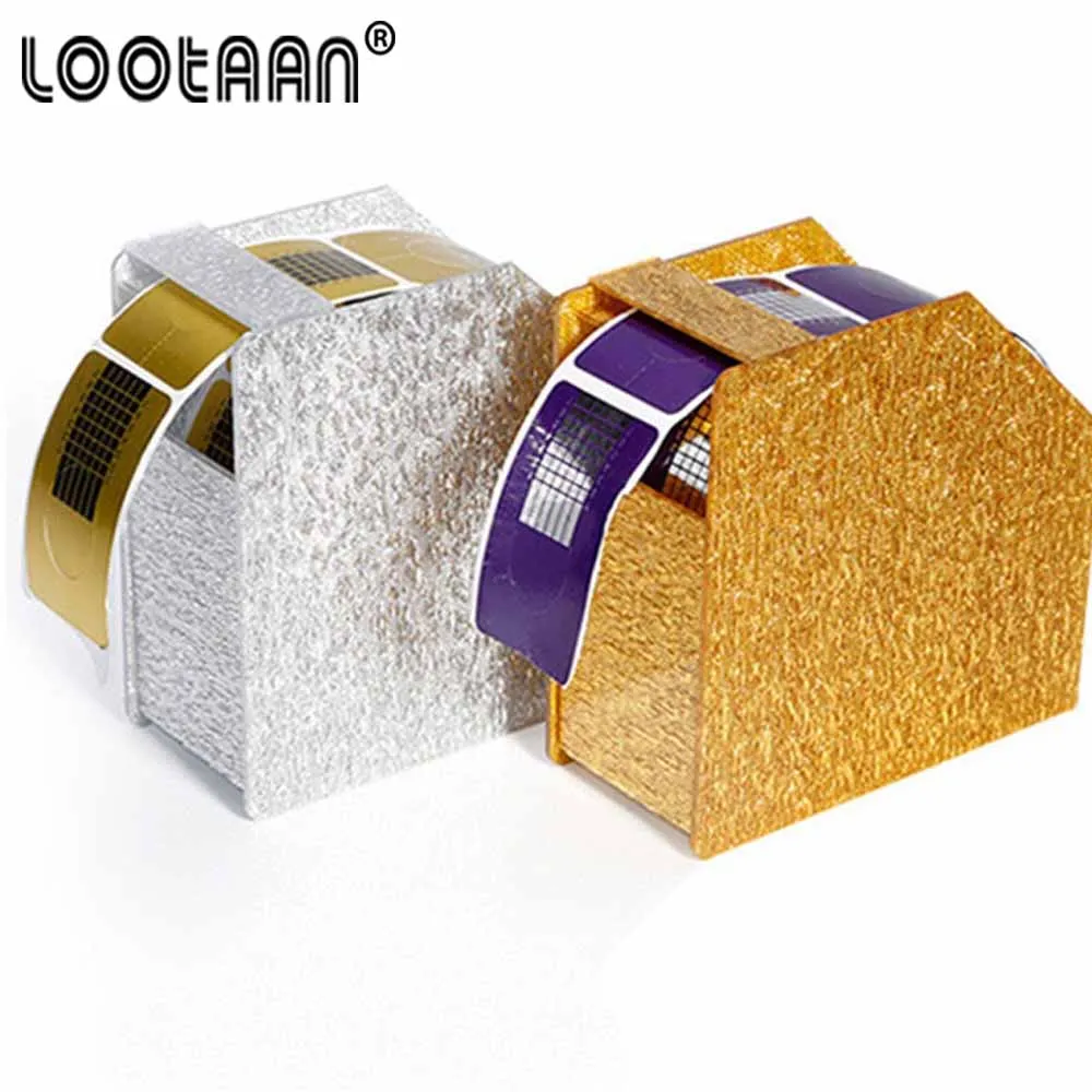 Серебристый/золотой/держатель для бумаги ногтевого дизайна держатель бумажных