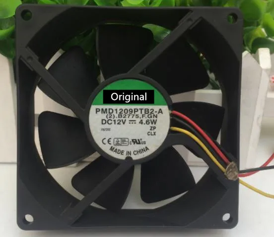 Оригинал, 100% рабочий, 9025 дюйма, 9 см, 90 мм, 12 В постоянного тока, 4,6 Вт, осевой охладитель сервера, вентиляторы охлаждения