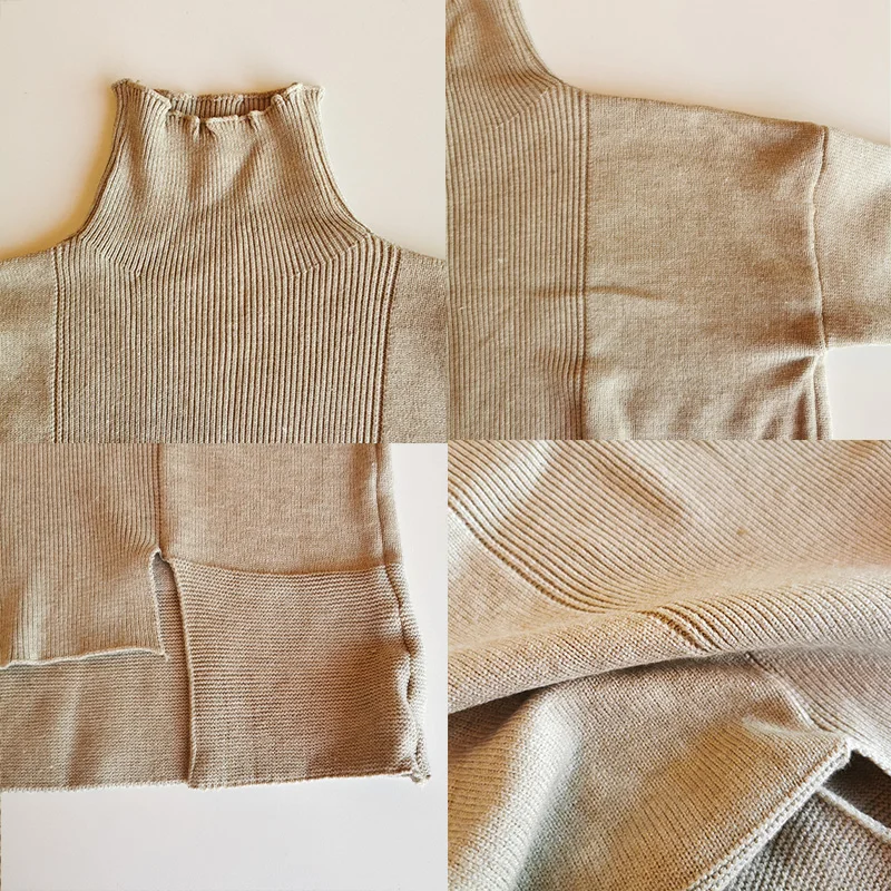 Женские комплекты из двух предметов весенний вязаный свитер и широкие брюки