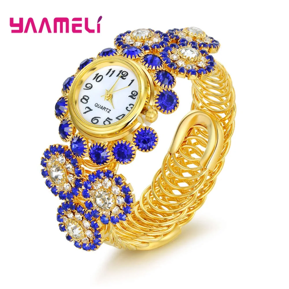 Женские кварцевые наручные часы с фианитами класса AAAAA|Женские часы| |