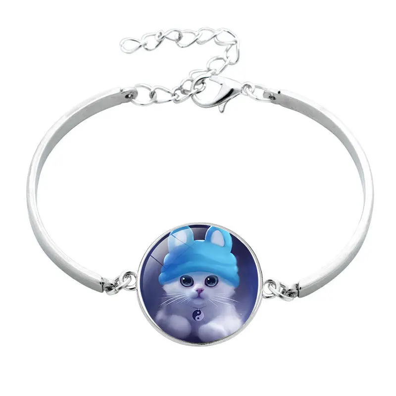 BTWGL модный детский браслет для маленьких девочек с рисунком кота из мультфильма