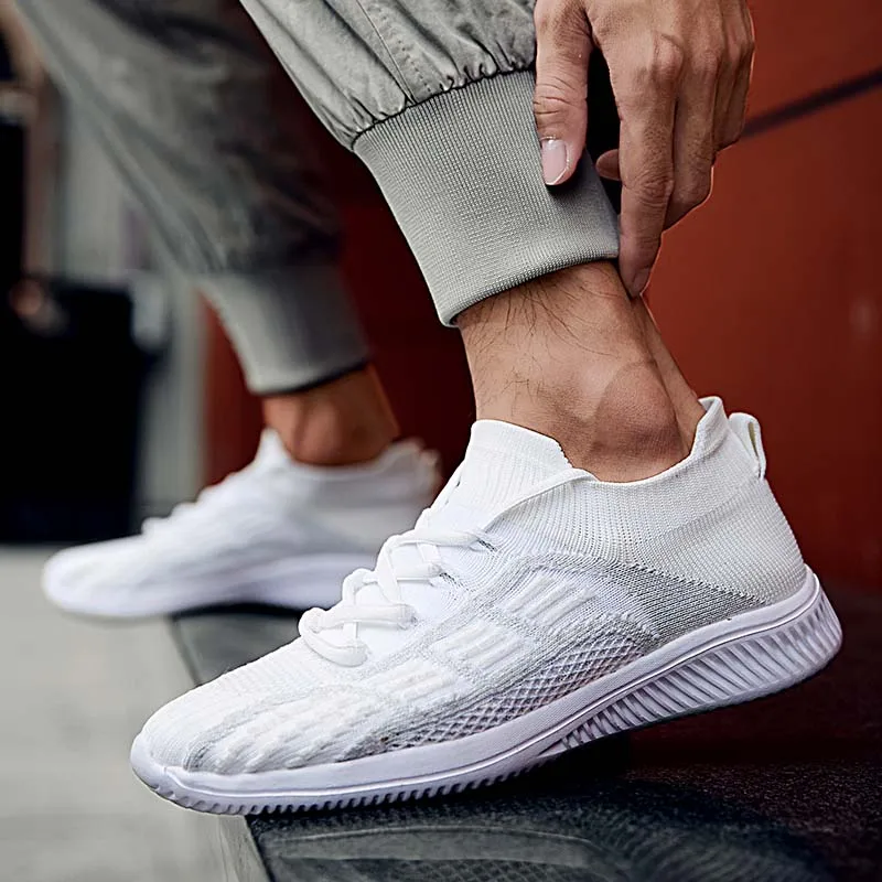 Мужские Прогулочные кроссовки уличные слипоны спортивная обувь сетчатая