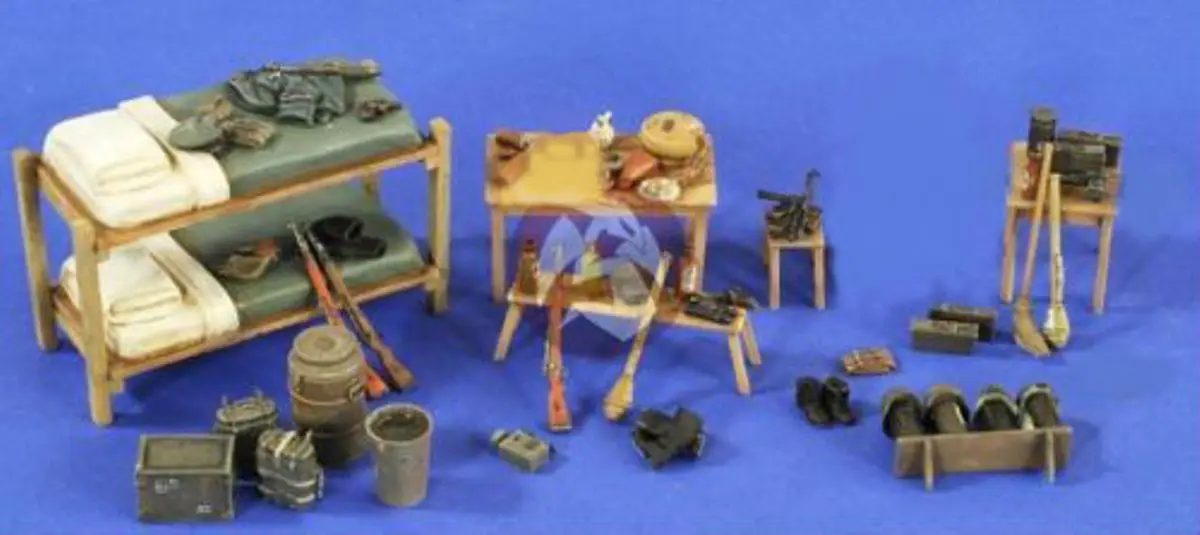 

1/35 Scale Resin Model,WWII bedroom combination for German soldiers,Unassembled and unpainted kit
