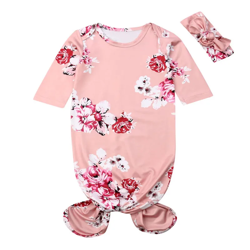 

Fashion Floral Print Baby Girls Boys Swaddle Wrap Baby Blanket Newborn Infant Floral Sleeping bag Hairband Romper 6M