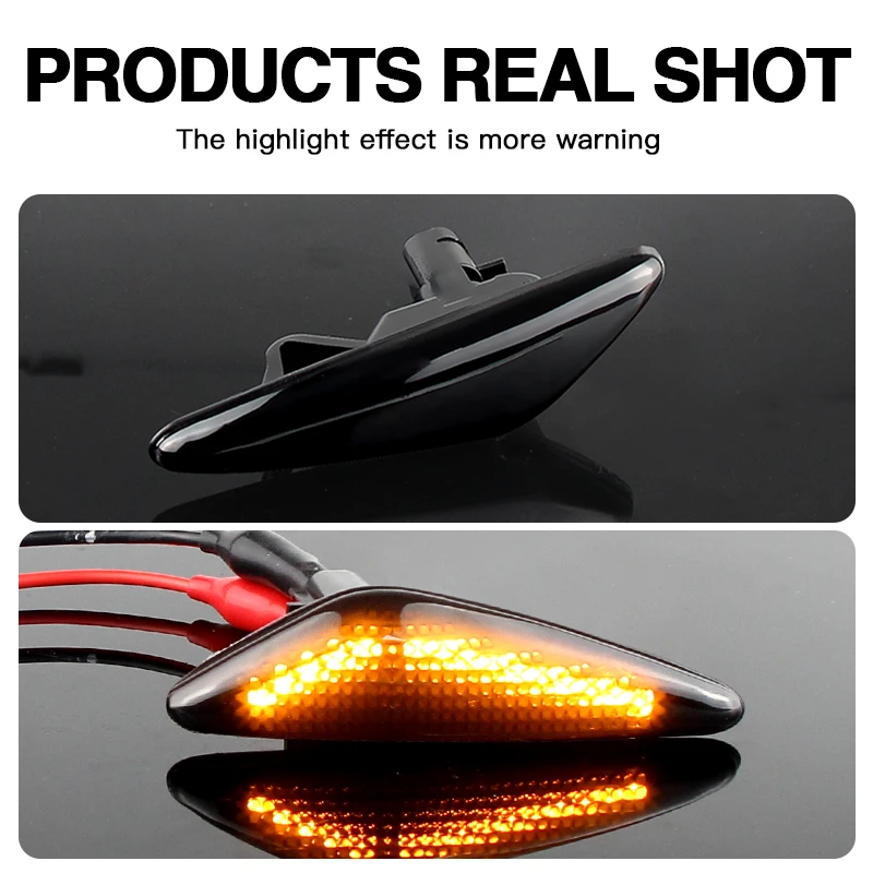 2PCS LED Side Repeater Marker Turn Signal Indicator Flasher For Mazda 6 Mazda6 GH Mazda5 CW Premacy RX-8 MX-5 Fiat 124 Spider - купить по