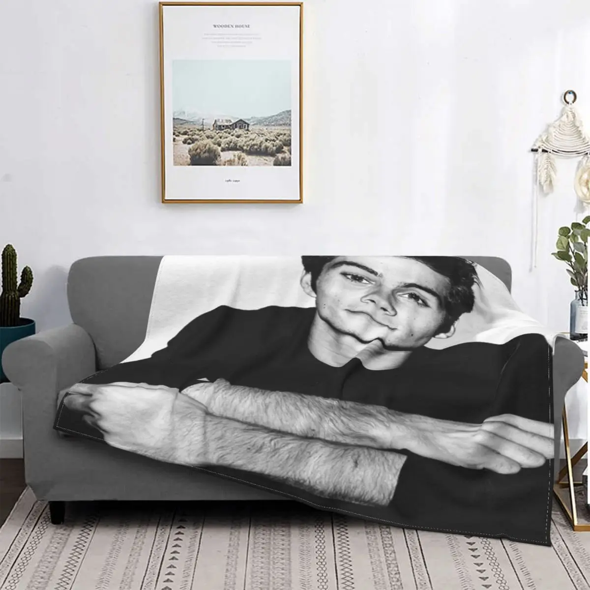 

Dylan O'Brien 975 manta colcha cama mantas de cuadros Toalla de playa Kawaii manta colcha 220X240 colchas para la cama