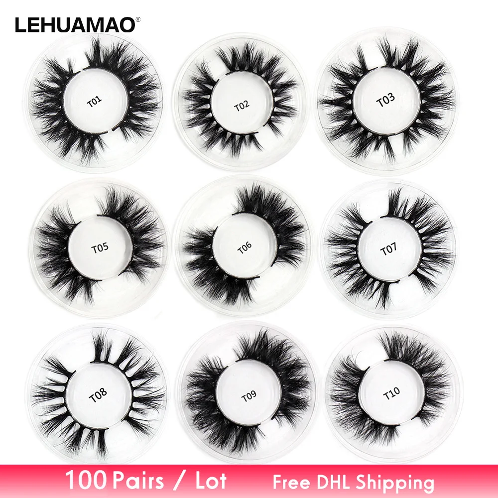 Бесплатная доставка 100 пар ресниц 3D норковые ресницы ручная работа драматические