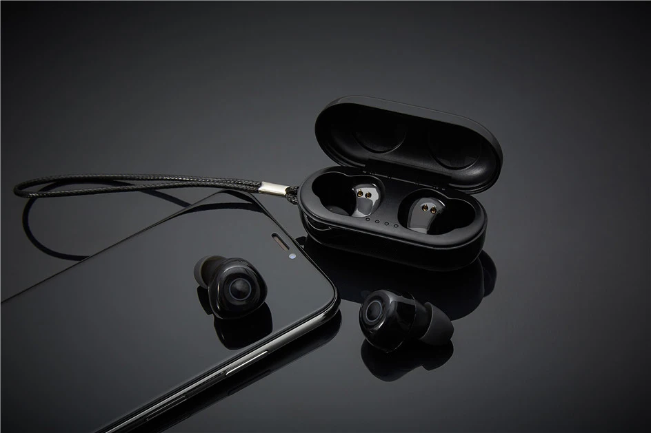 Наушники беспроводные T1 TWS в ухо с микрофоном, Bluetooth 5,0 сенсорное управление IPX7 водонепроницаемые 3D стерео наушники, светодиодные складные беспроводные наушники
