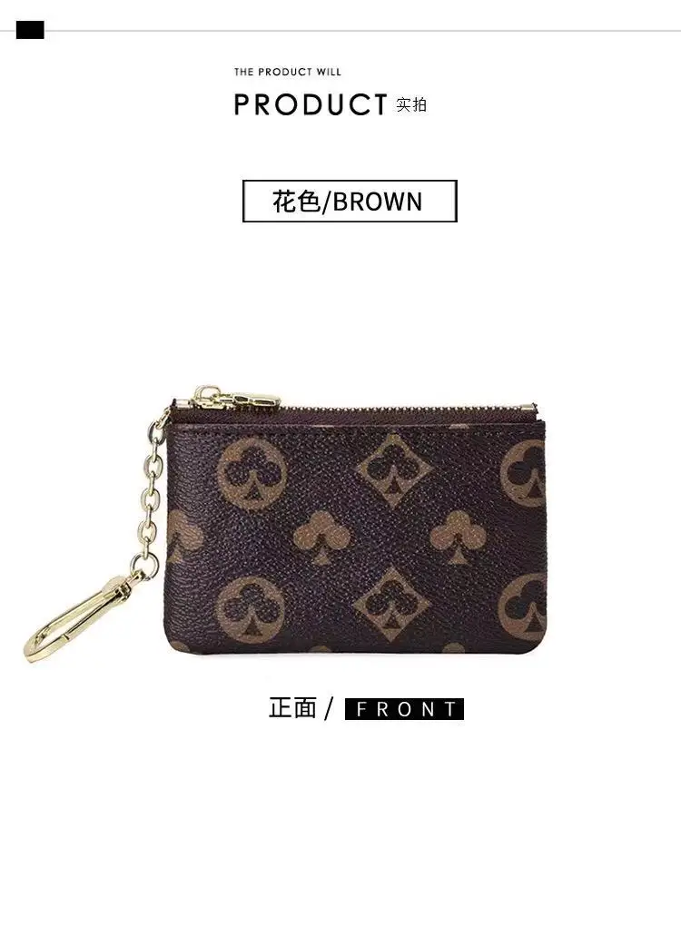 

Brand Women Men Ladies PU Leather Small Wallet Coin Purse Bag Card Holder Clutch Zipper Short wallets for women luxury