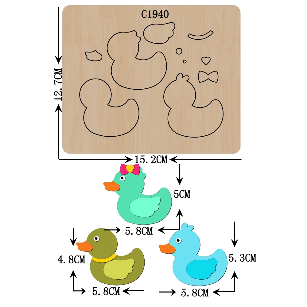 

New Duck Wooden die Scrapbooking C1940 Cutting Dies