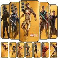 marvel yellow phone case hull for samsung galaxy a70 a50 a51 a71 a52 a40 a30 a31 a90 a20e 5g a20s black shell art cell cove