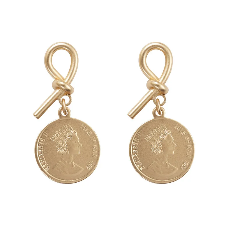 2020 Trendy Vintage Coin Portrait Pendant Drop Dangle Earrings 925 Sterling Silver Ethnic Jewelry For Women Charm Gift |
