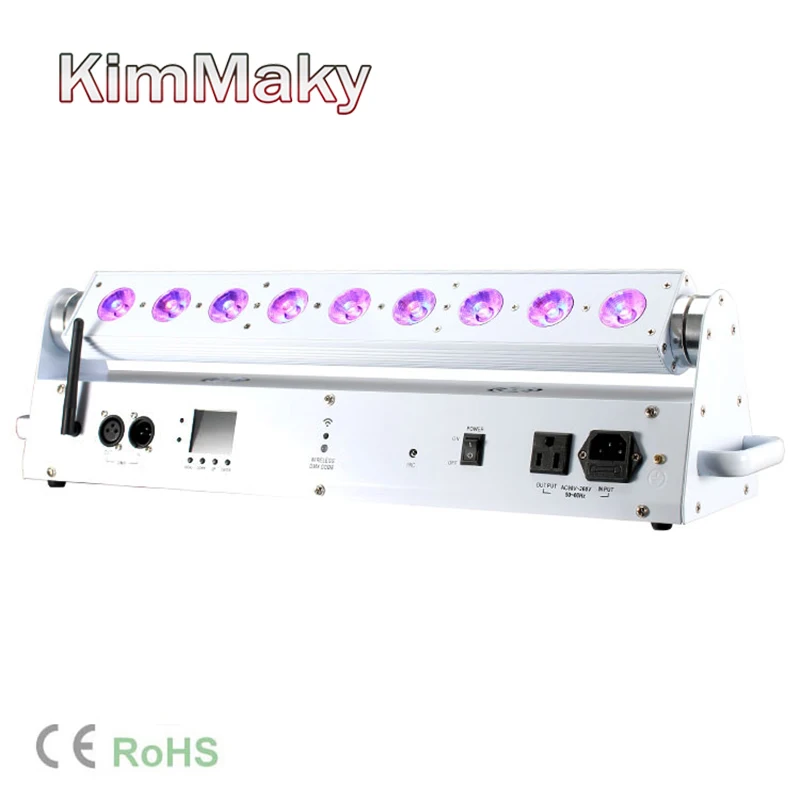 6 светильников с чехлом RGBWAUV светильник для батареи 9 светодиодов длинный свадьбы