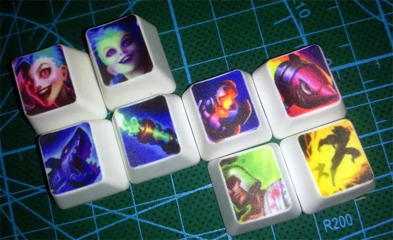 keycap 7 8 pcs league of legends （lol） personality pbt sublimation for mechanical gaming keyboard gk64 sk87 gk61 gh60 pc gamer free gl