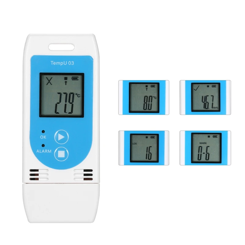USB Temperature Humidity Data Logger Reusable RH TEMP Recorder Humiture Recording Meter with 12 000 Record Capacity | Инструменты